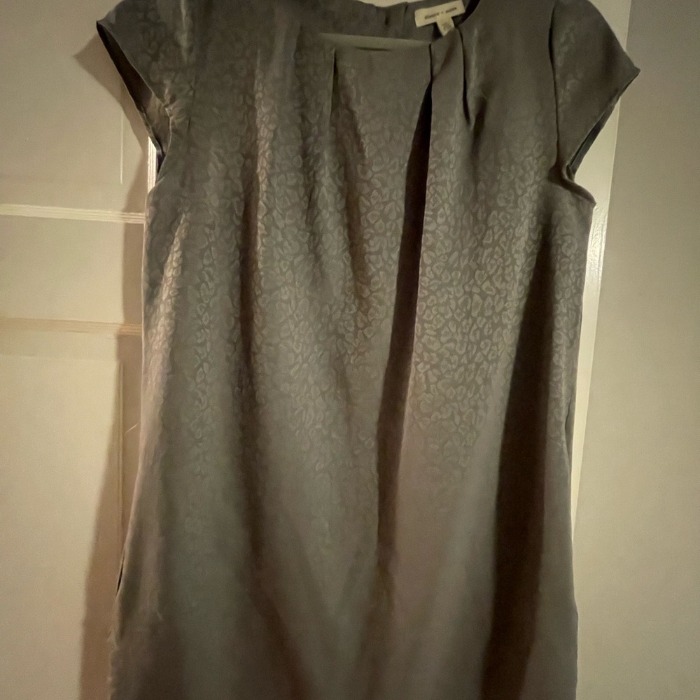 Silence + Noise Textured Gray Mini Dress